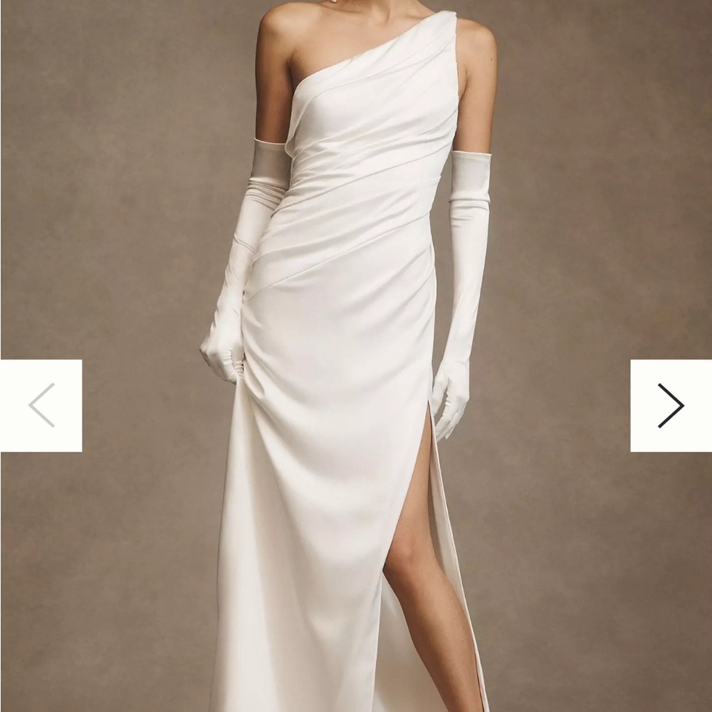 Jenny Yoo One Shoulder White Dress